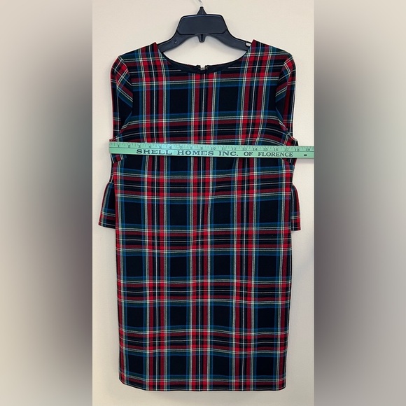 Vineyard Vines Jolly Plaid Flutter Sleeve Shift Dress - Picture 2 of 10